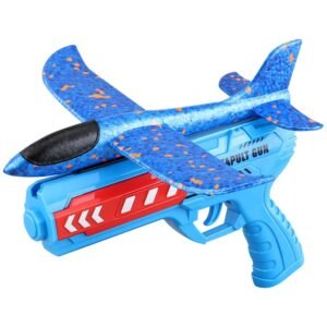 Glowing Foam Aircraft Launcher: Catapult Flying Fun ( Blue)