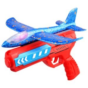 Alternative view of Glowing Foam Aircraft Launcher: Catapult Flying Fun (Red )