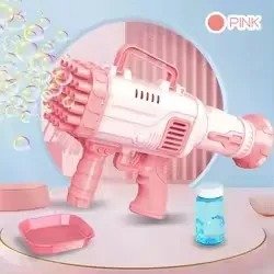 Maldives Bubble Magic: 32-Hole Tropical Bubble Gun ( Pink )